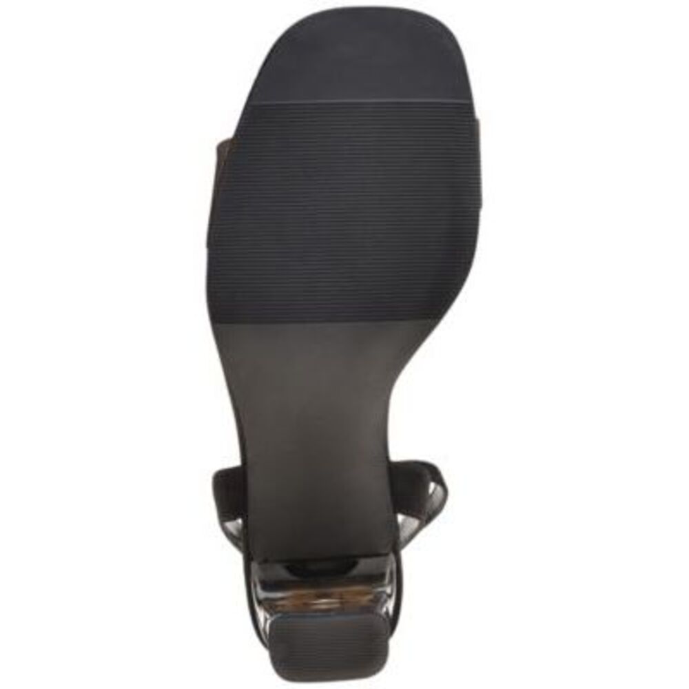 WILD PAIR Womens Black Translucent Zainey Round Toe Block Heel Heeled Sandal 6 M - Picture 4 of 4
